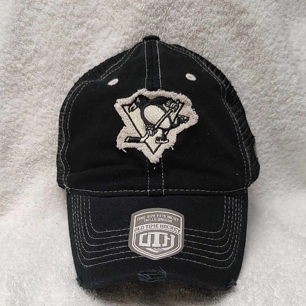Old Time Hockey Pittsburgh Penguins Trucker Velcroback Hat - New